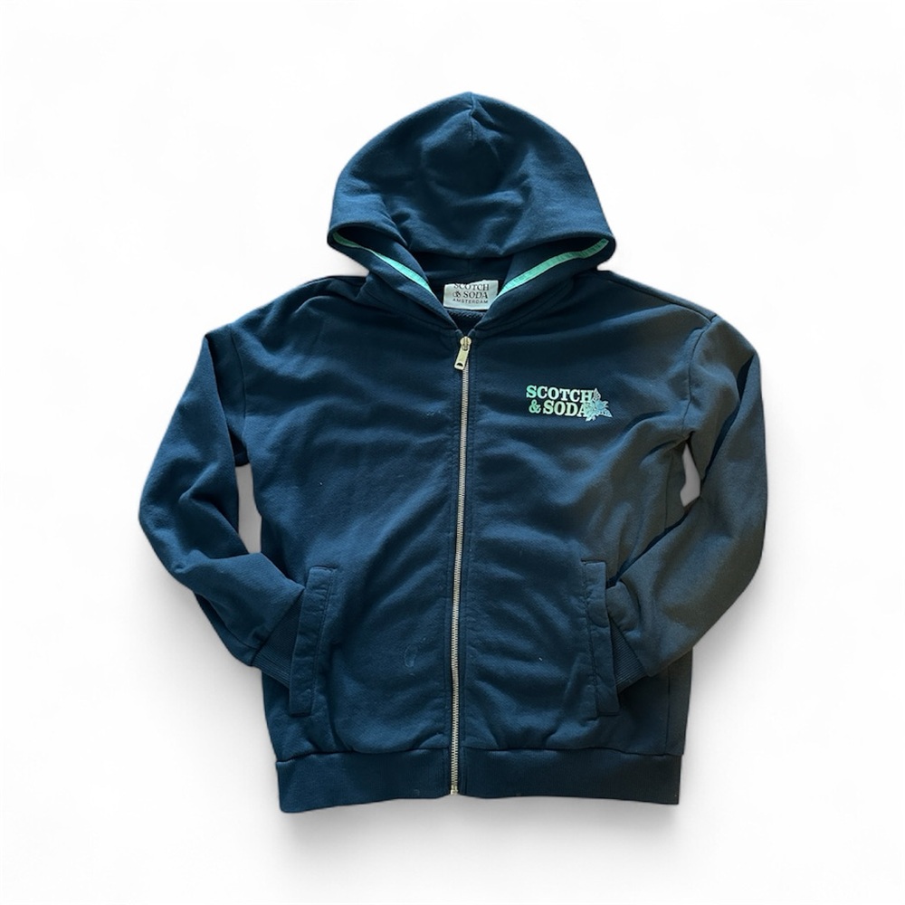 Scotch & Soda Kids Navy Hoodie with Logo